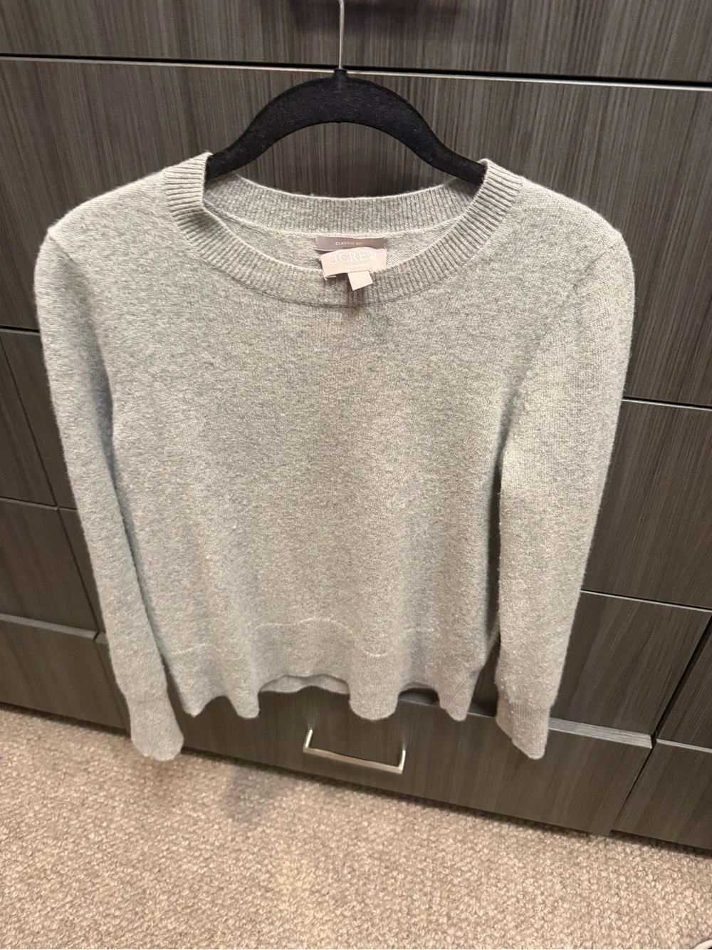 J. Crew Light Gray Crewneck Sweater